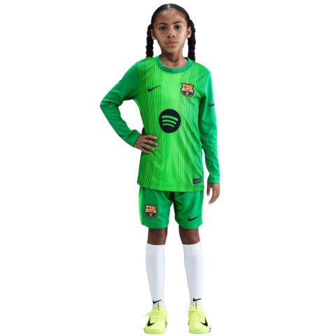 Spodenki dla dzieci Nike FC Barcelona 2025/26 Stadium Goalkeeper zielone HQ0475 310