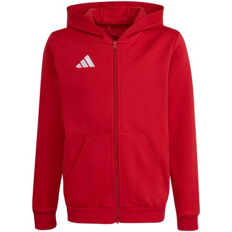 Bluza dla dzieci adidas Entrada 26 Full Zip Hoodie czerwona KH1781