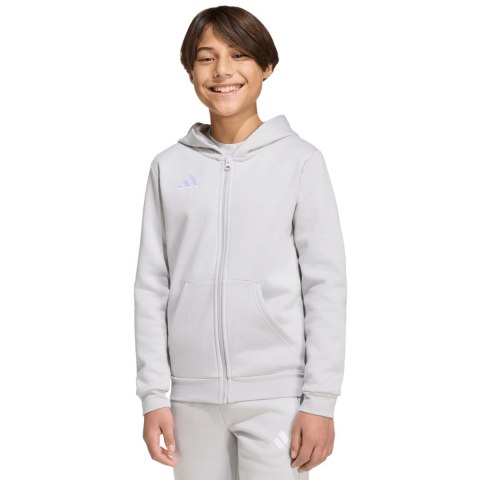 Bluza dla dzieci adidas Entrada 26 Full Zip Hoodie jasnoszara KH1779