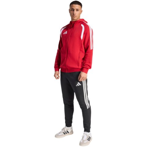 Bluza męska adidas Tiro 26 League Sweat Full Zip Hoodie czerwona KF9106