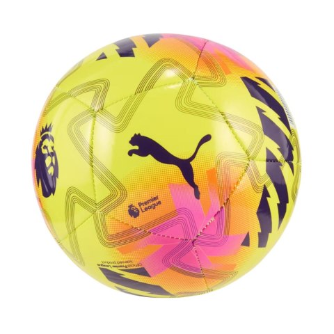 Piłka nożna Puma Orbita Mini Premier League Lights żółto-różowa 84722 01