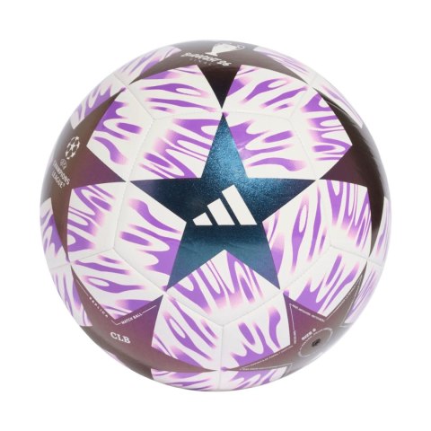 Piłka nożna adidas UCL 25/26 Final Club biało-fioletowa JX9093