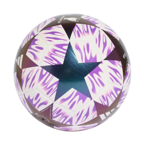 Piłka nożna adidas UCL 25/26 Final Club biało-fioletowa JX9093