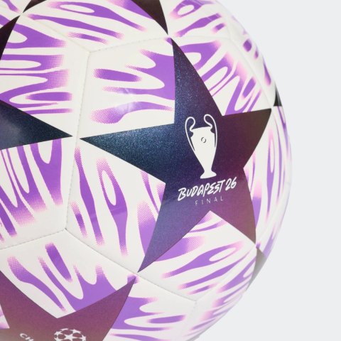 Piłka nożna adidas UCL 25/26 Final Club biało-fioletowa JX9093