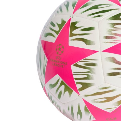 Piłka nożna adidas UCL 25/26 Final Club różowo-biało-zielona JX9094