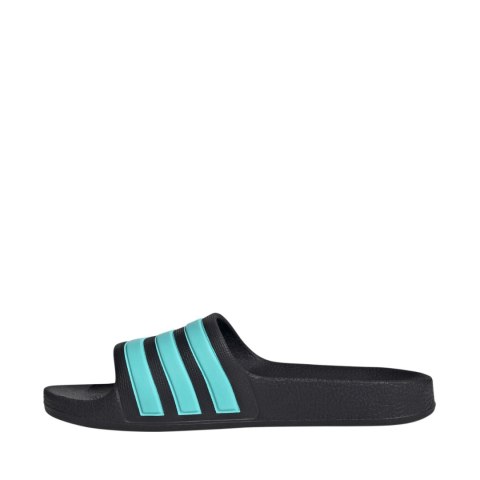 Klapki dla dzieci adidas Adilette Aqua Slides czarno-niebieskie JS2497