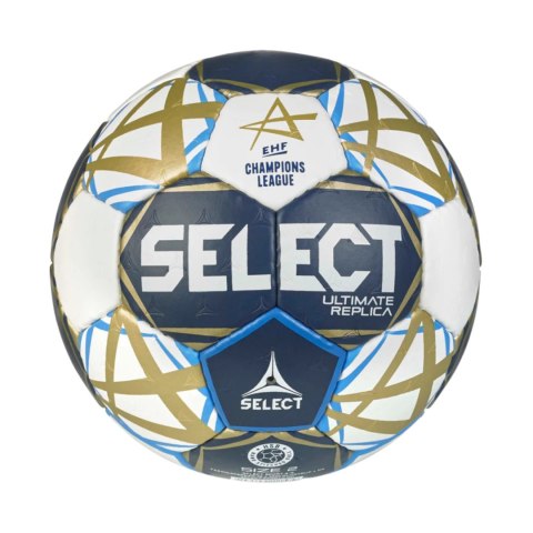 Piłka ręczna Select Ultimate Champions League Replica 2 v25 Official EHF biało-granatowo-złota 13519