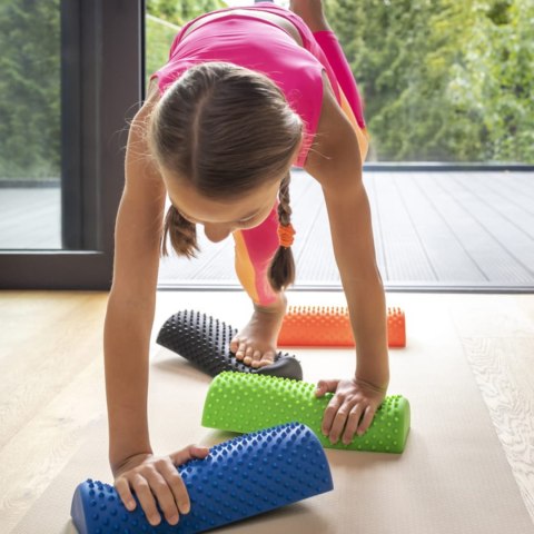 Półwałek Fizjo Spiky do masażu Tullo niebieski REF856