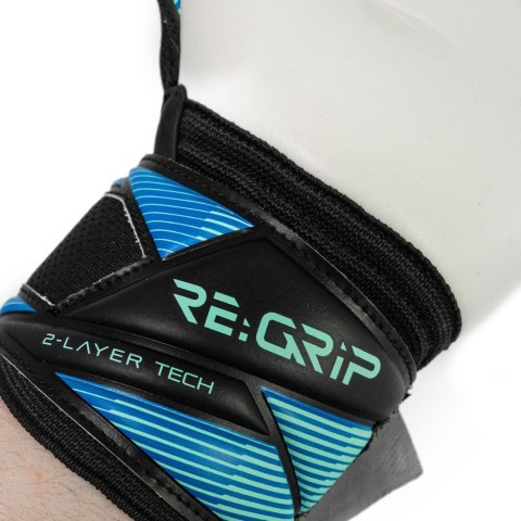 Rękawice bramkarskie Reusch Attrakt RE:GRIP NC czarno-niebieskie 5670535 7272