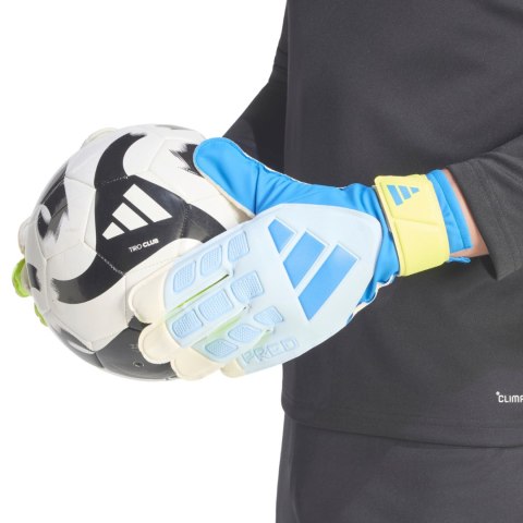 Rękawice bramkarskie adidas Predator Training biało-żółto-niebieskie KA7786