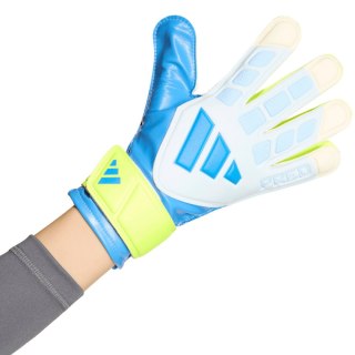 Rękawice bramkarskie dla dzieci adidas Predator Training biało-żółto-niebieskie KA7793