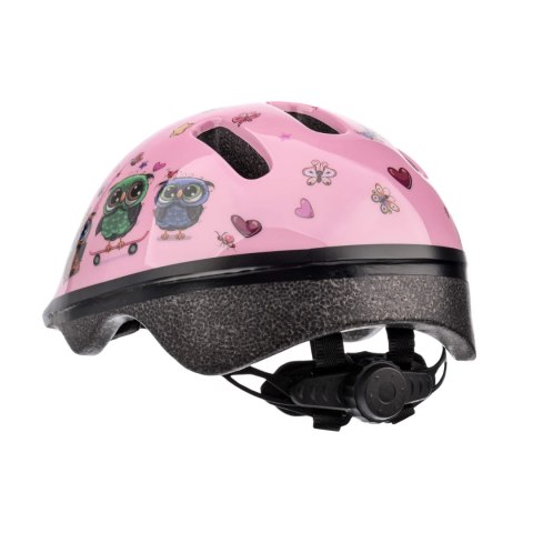 Kask rowerowy Meteor KS06 S 48-52 cm Little Owl różowy 24809