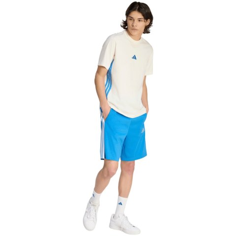 Koszulka męska adidas Essentials 3 Stripes kremowa KC0888