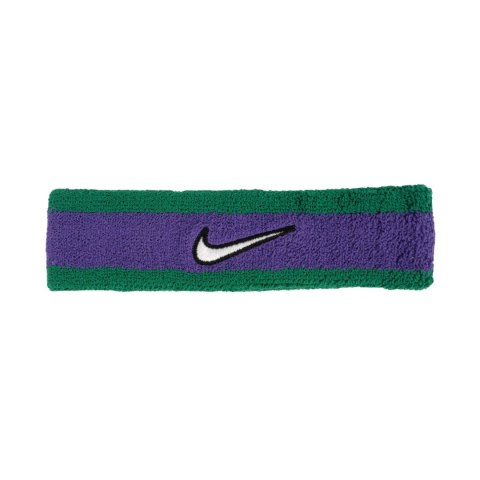 Opaska na głowę Nike Swoosh fioletowo-zielona N1012407306