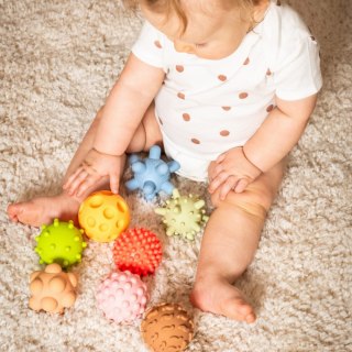 Piłki sensoryczne bez dziurki 8 szt. Tullo pastelowe REF803