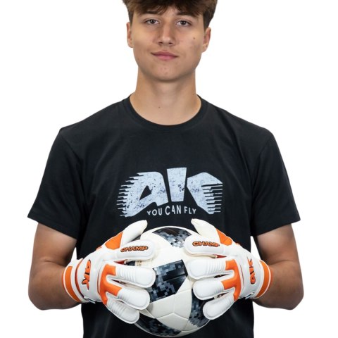 Rękawice bramkarskie 4Keepers Champ Training VII RF2G Junior biało-pomarańczowe