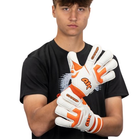 Rękawice bramkarskie 4Keepers Champ Training VII RF2G Junior biało-pomarańczowe