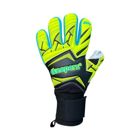Rękawice bramkarskie 4Keepers Force V5 25 Wave NC junior czarno-zielone fluo