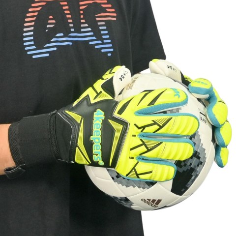 Rękawice bramkarskie 4Keepers Force V5 25 Wave NC junior czarno-zielone fluo