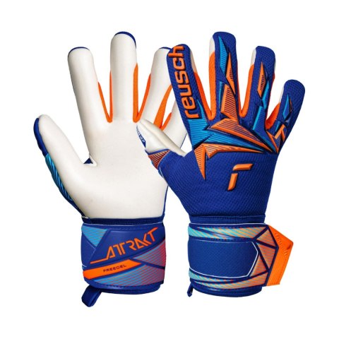 Rękawice bramkarskie Reusch Attrakt Freegel Advance Junior niebieskie 5672235 4129