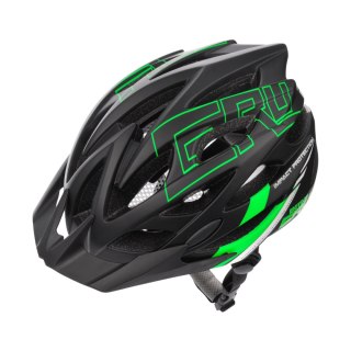 Kask rowerowy Meteor Gruver L 58-61 cm czarno-zielony 24746