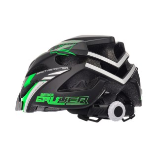 Kask rowerowy Meteor Gruver L 58-61 cm czarno-zielony 24746