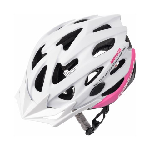 Kask rowerowy Meteor MV29 Drizzle M 55-58 cm biało-różowy 16917