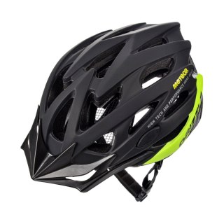 Kask rowerowy Meteor MV29 Drizzle M 55-58 cm czarny/neonowy zielony 16920