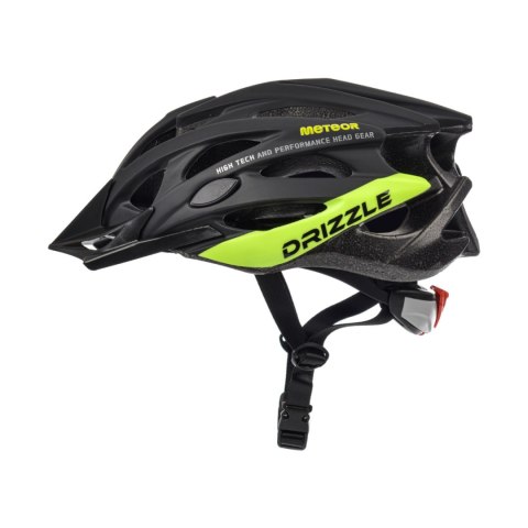 Kask rowerowy Meteor MV29 Drizzle M 55-58 cm czarny/neonowy zielony 16920