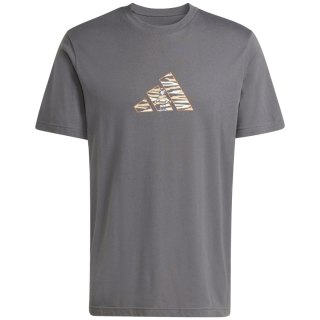 Koszulka męska adidas Camo Expolorer Graphic szara JZ7501