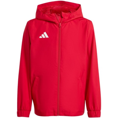 Kurtka dla dzieci adidas Entrada 26 All Weather czerwona JZ9105