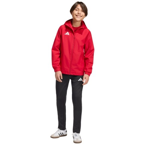 Kurtka dla dzieci adidas Entrada 26 All Weather czerwona JZ9105