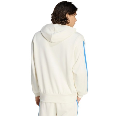 Bluza męska adidas Essentials 3-Stripes French Terry Hoodie kremowa KD4901