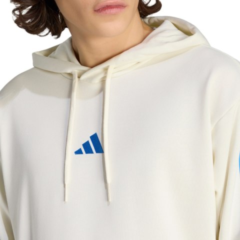 Bluza męska adidas Essentials 3-Stripes French Terry Hoodie kremowa KD4901