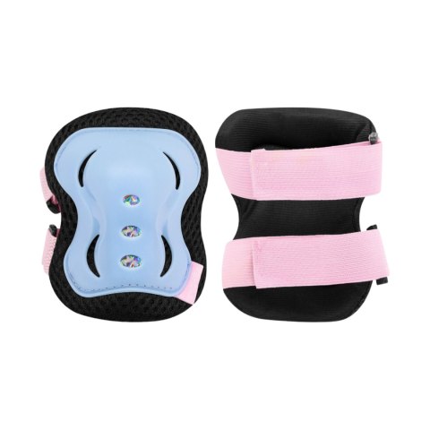 Ochraniacze do łyżworolek Spokey Shield niebiesko-różowe 946549-946550-946551