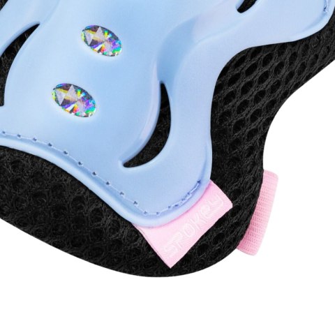 Ochraniacze do łyżworolek Spokey Shield niebiesko-różowe 946549-946550-946551