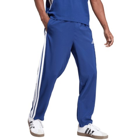 Spodnie męskie adidas Essentials 3-Stripes Stanford Open Hem niebieskie JE6400