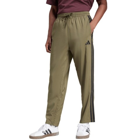Spodnie męskie adidas Essentials 3-Stripes Stanford Open Hem oliwkowe JE6401