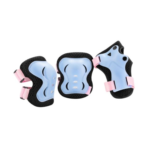 Ochraniacze do łyżworolek Spokey Shield niebiesko-różowe 946549-946550-946551