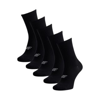 Skarpety męskie 4F M481 5pak głęboka czerń 4FWMM00USOCM481 20S