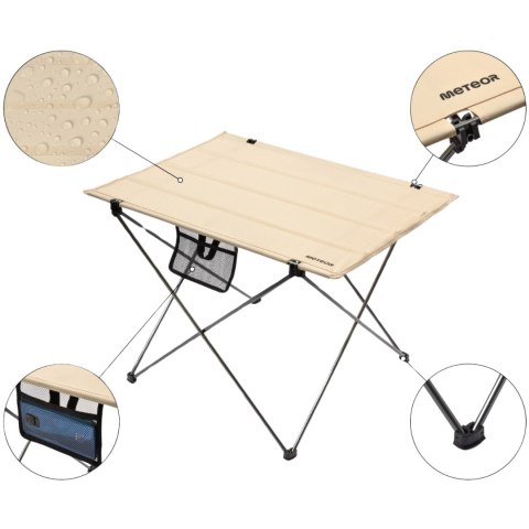 Stół składany Meteor Viator beżowy 16558