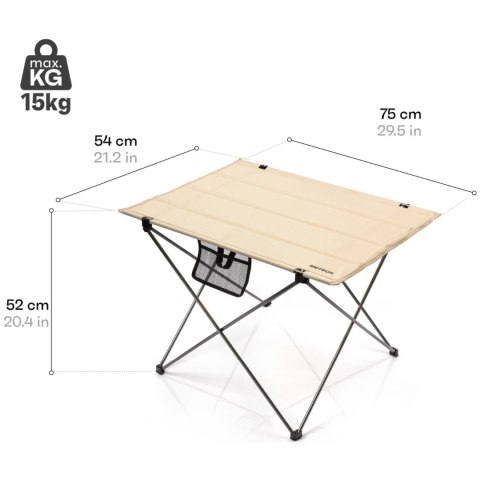 Stół składany Meteor Viator beżowy 16558