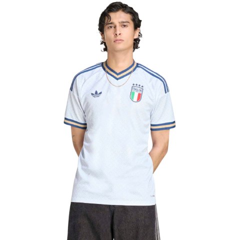 Koszulka męska adidas Italy 26 Away Jersey biało-niebieska KC8704