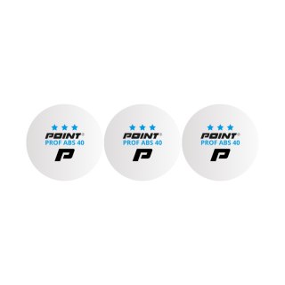 Piłeczki do ping ponga Point Prof ABS40 *** 3 szt. białe