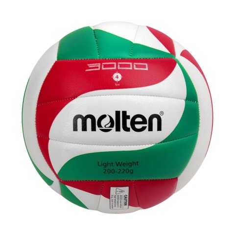 Piłka siatkowa Molten biało-czerwono-zielona V4M3000-L