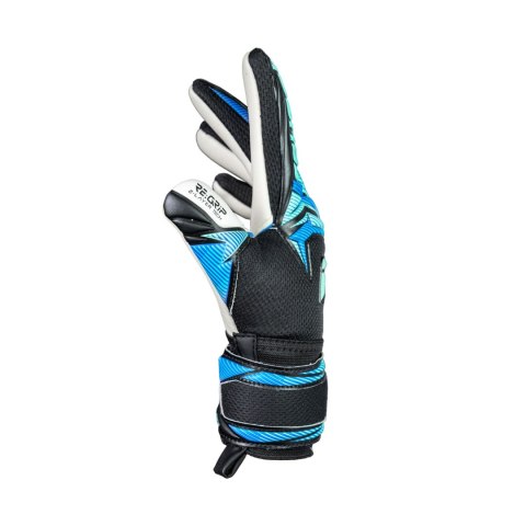 Rękawice bramkarskie Reusch Attrakt RE:Grip NC Junior czarno-niebieskie 5672535 7272