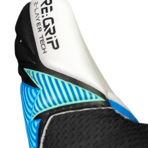 Rękawice bramkarskie Reusch Attrakt RE:Grip NC Junior czarno-niebieskie 5672535 7272
