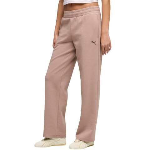 Spodnie damskie Puma ESS Elevated Straight Leg pastelowy róż 691817 88