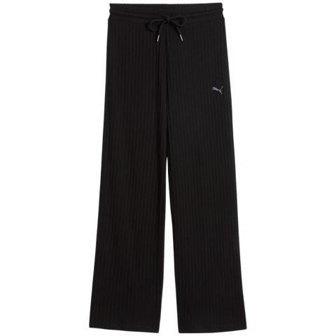 Spodnie damskie Puma HER Comfort High-Waist Wide Leg czarne 693284 01