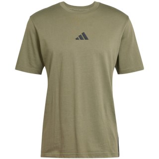 Koszulka męska adidas Essentials 3-Stripes Single Jersey zielona JE6391